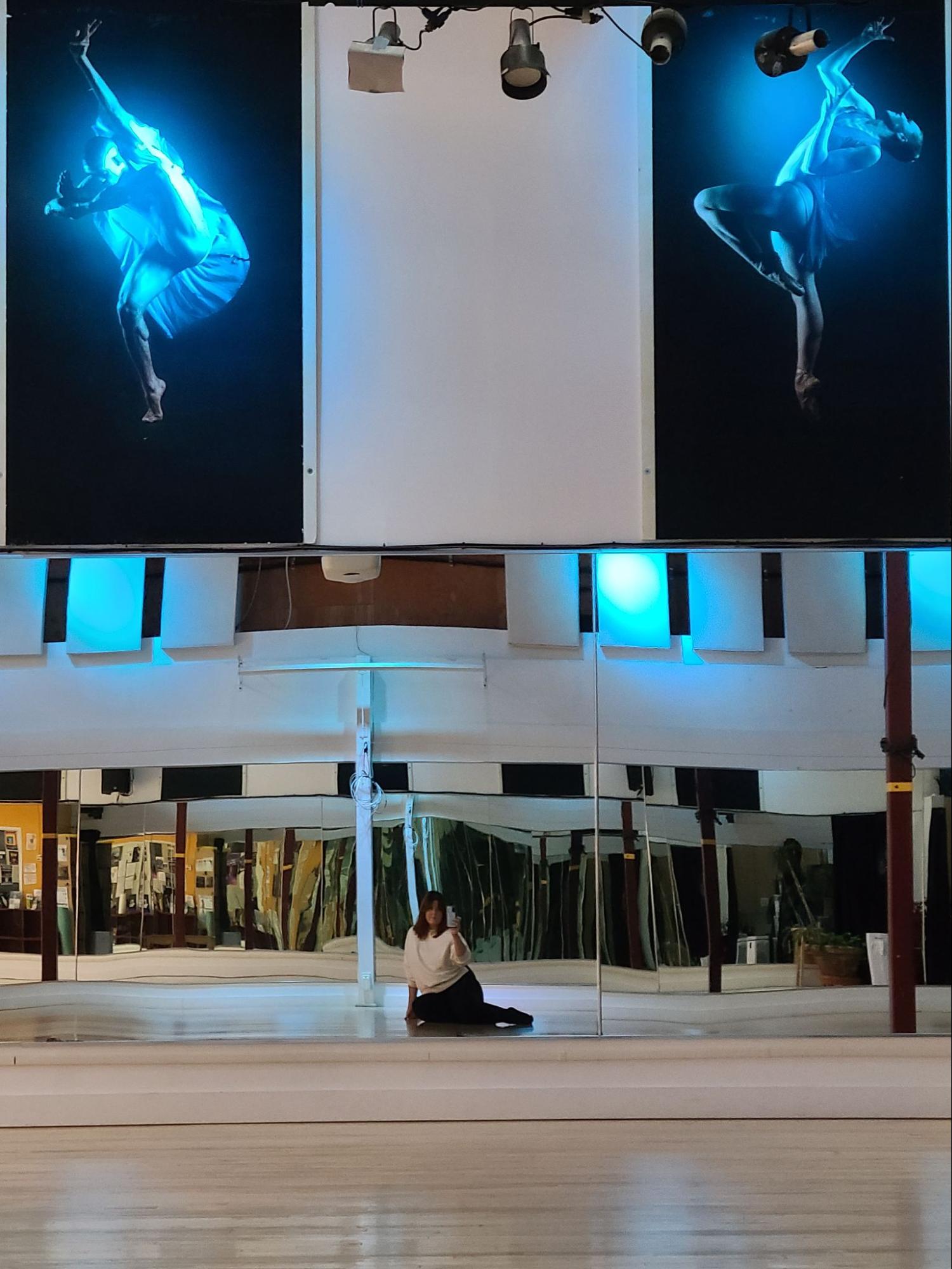Dancer performing modern choreography.