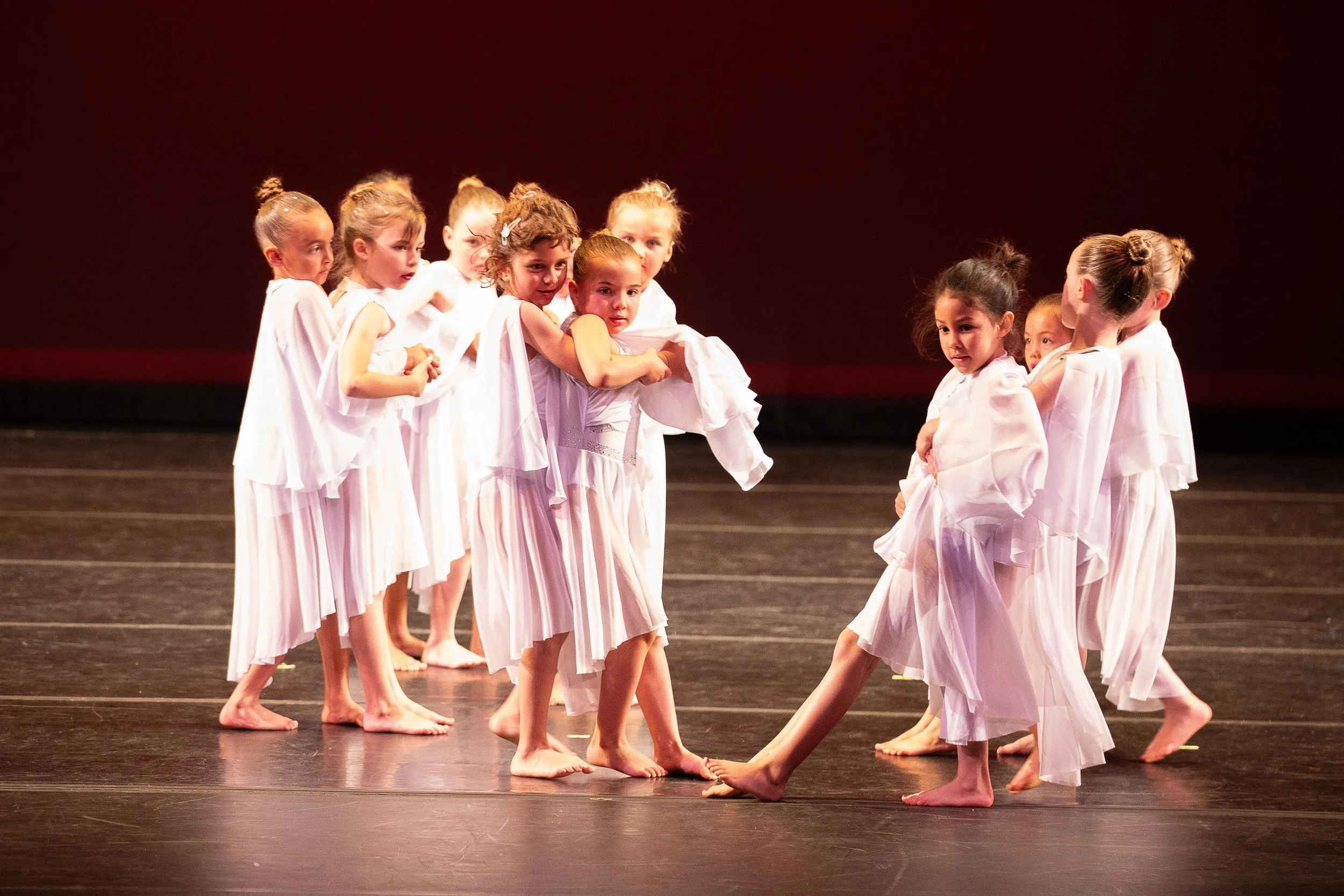 Young dancers in a creative dance class.